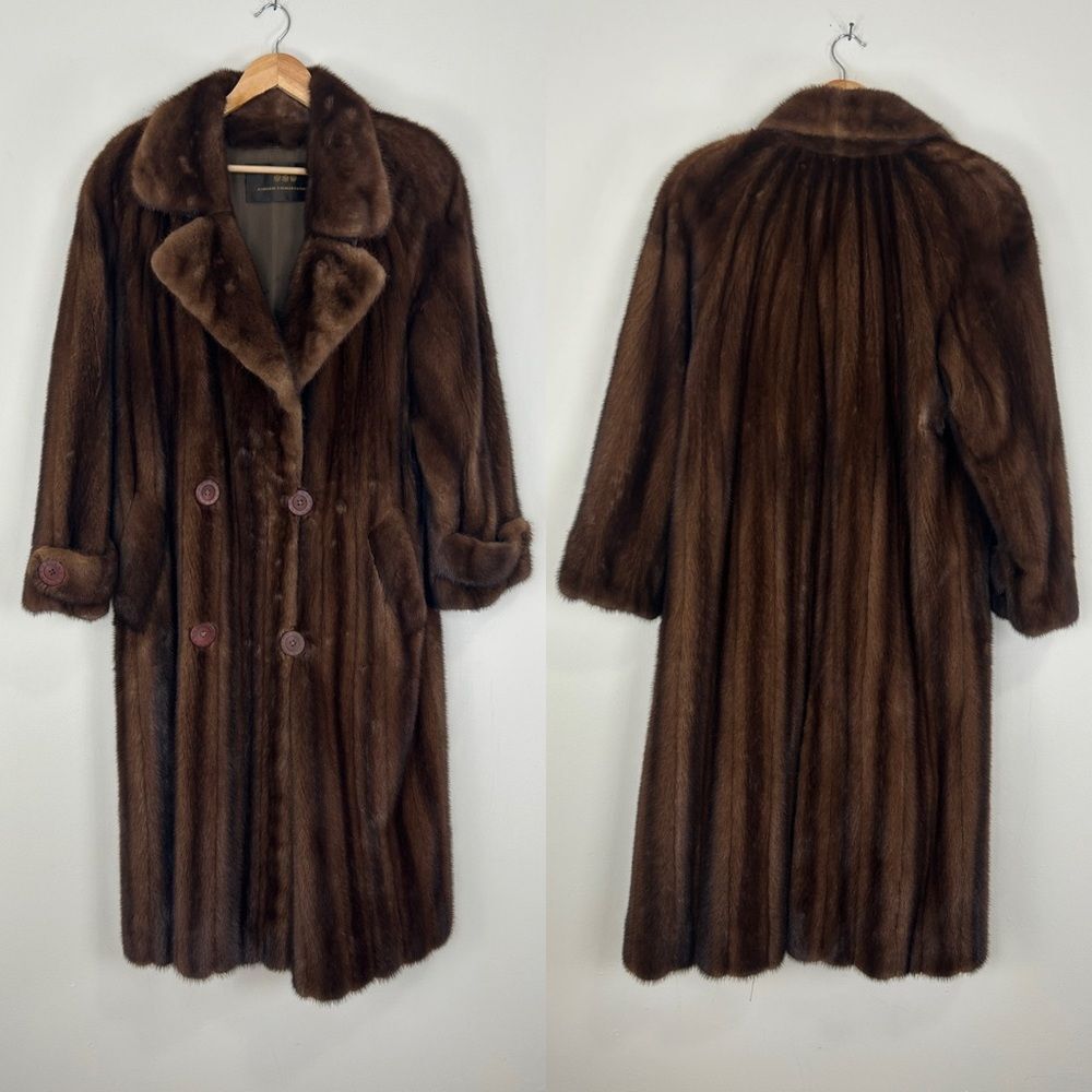 Vintage Birger Christensen Mahogany Top Tier Genuine Mink Coat Overcoat - Picture 5 of 8